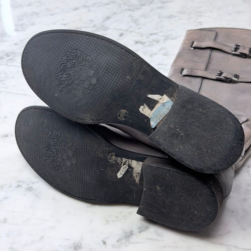 Vince Camuto Washed Gray buckled combat boots by Vince Camuto size 10M - Picture 7 of 11